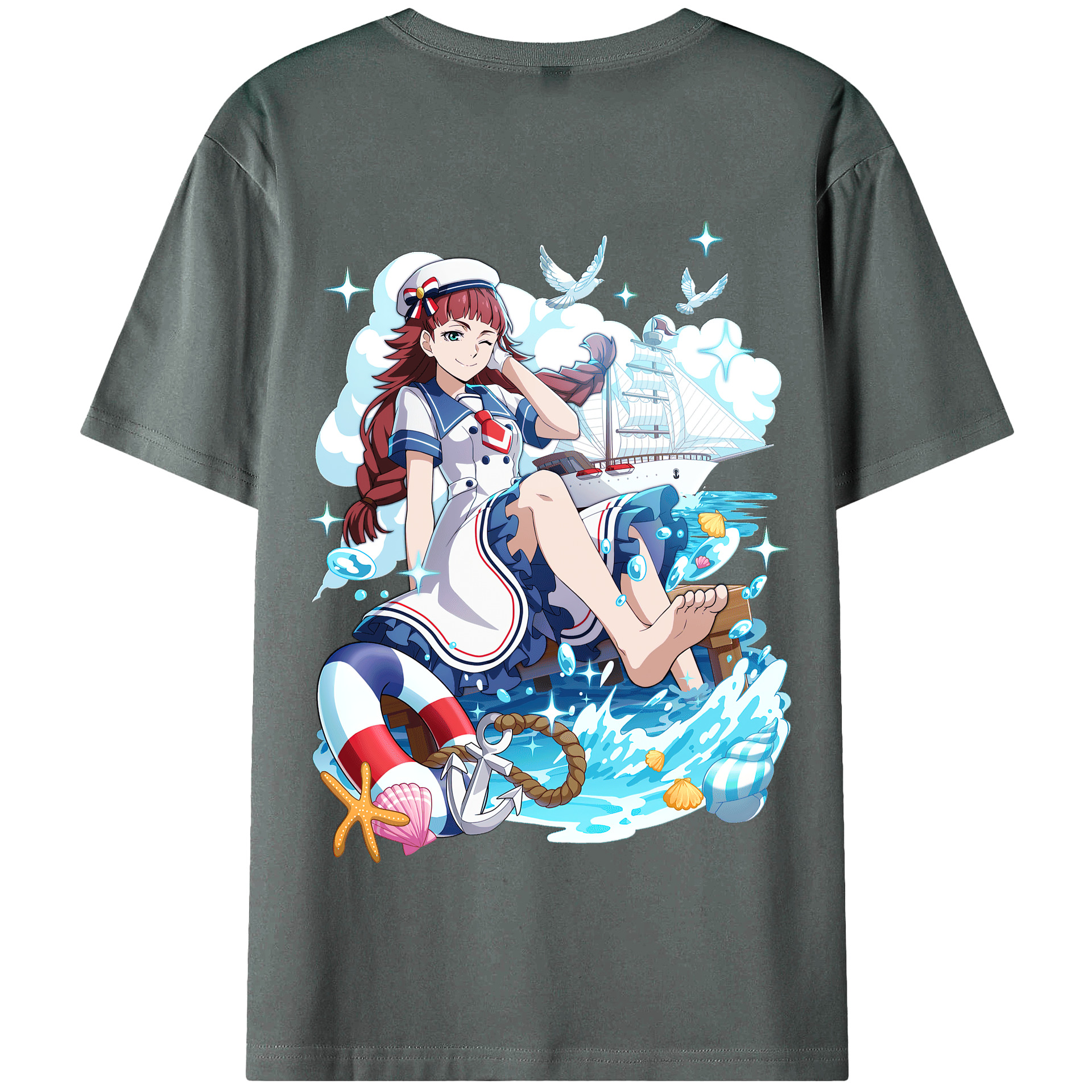 （画像用） 文豪ストレイドッグス Bungo Stray Dogs 綿100％半袖Tシャツ（背面プリント）